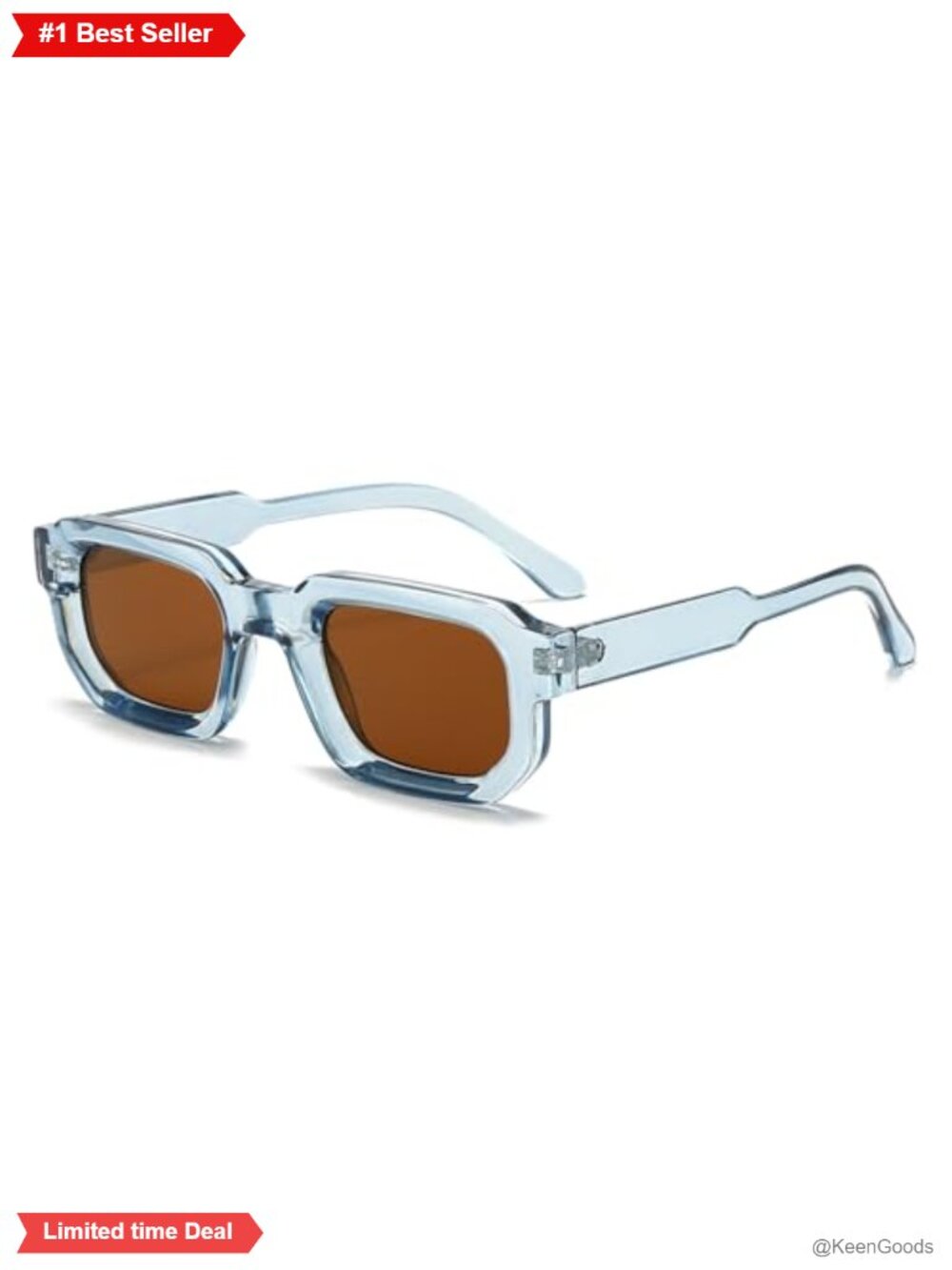 Retro Rectangle Sunglasses UV400 Full Frame Unisex Adult